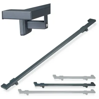 Relaxdays Handlauf eckig 150 cm Metall