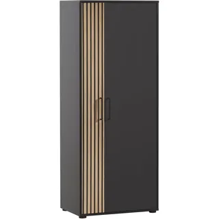 Schildmeyer MÖBELPARTNER Aktenschrank Hank, 701971 schwarz, eiche 3 Fachböden 65,1 x 41,0 x 163,6 cm