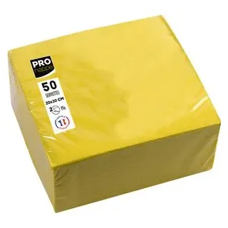 ProNappe Servietten gelb 2-lagig 20,0 x 20,0 cm, 50 St.