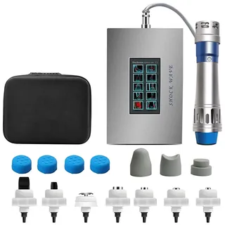 STMKB Stoßwellentherapiegerät, Stoßwellentherapiegerät Mit 7 Massageköpfen, Elektromagnetisches Punktwellenprinzip, Zur Schmerzlinderung Und Tiefenmuskelmassage