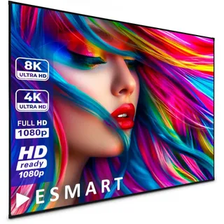 eSmart Expert UKD Tageslicht Rahmen Leinwand 280 cm 110 Zoll GRAU
