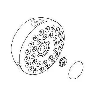 Hansgrohe Strahlkörper Bodyvette Seitenbrause Stopp chrom mit Strahlscheibe hellgrau