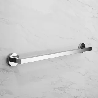 KEUCO Badetuchhalter aus Metall inklusive Klebe-Set, zum Kleben, ohne Bohren, zum Kleben, Hochglanz-verchromt, 60cm lang, Wandmontage, Edition 90 (inkl. Klebe-Set)