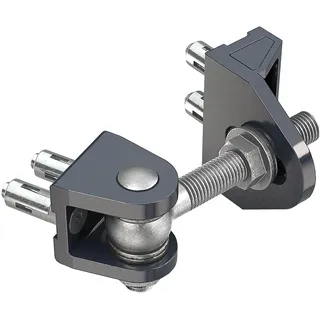 Locinox Torband BOLTONHD4D,4-fach verstellbar,180°Öffnungswinkel,Platte 45x35,5mm,silber