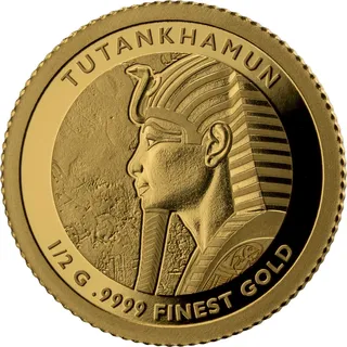 Goldmünze Tutanchamun Totenmaske - Gabun 2026