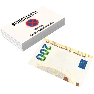 Falkenhorn Lustige 200 Euro Parkkarten 50er-Pack – Humorvolle Fake Strafzettel für Falschparker – Witzige Spaßartikel & Geschenkidee für Autofahrer, wetterfest, Made in Germany, Auto Gag Karten