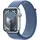GPS 45 mm Aluminiumgehäuse silber, Sport Loop winterblau One Size