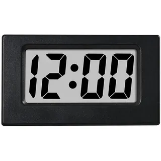 Swiixxer Mini-Uhr, Dreieckig, LED-Bildschirm, Lectronic, Digitaler, Bildschirm, Tischuhr für Zuhause, Büro, Tisch, Schlafzimmer, Langlebig, Schwarz