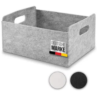 beschmann Aufbewahrungskorb Filz Organizer faltbare Aufbewahrungsbox Filzbox Aufbewahrung Filz Aufbewahrungsbox Kleiderschrank Regal Korb Filzkorb Aufbewahrung Kleiderschrank (grau, 1er)