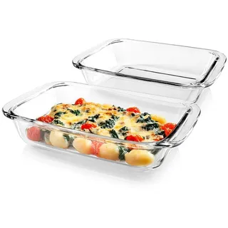 GOURMETmaxx Auflaufform Set 2-tlg. Rechteckig  - Glas Weiß