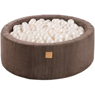 MeowBaby Bällebad Cord, 30x90 cm, Braun:
