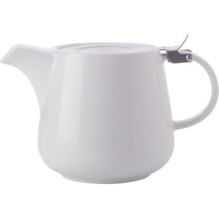 Maxwell & Williams Teekanne "White Basics Round", Porzellan, 1,2 l, Weiß,