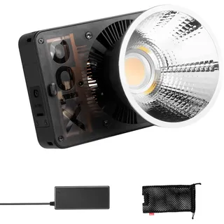ZHIYUN MOLUS X100 [Offiziell] Videolicht, 100 W, COB LED, Videobeleuchtung, tragbar, Bi-Color Streaming-Lampe mit 17317 Lux/2700~6500 K/CRI≥95/TLCI≥97/App-Steuerung, Akku Nicht im Lieferumfang
