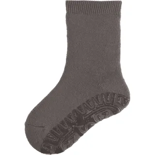Sterntaler Fli Fli SOFT uni - Unisex Fliesen Flitzer einfarbig - warme Stoppersocken Baby mit Innenfrottee - elastische Baby und Kinder Strümpfe mit Anti-Rutsch-Sohle, braun melange, Größe 24