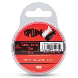 Spomb Braided Leaders Red rot