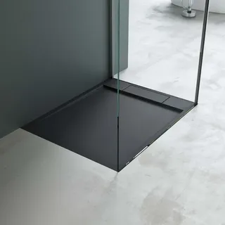 mai & mai Duschwanne Duschtasse aus Mineralguss Bxtxh: 70x90x4cm Mineralgusswanne Anthrazit Matt Geoma04