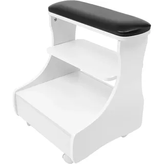 Fußbadwagen bis 20kg, Fußbad Spa Wagen Pediküre Fußruhe Fußstütze mit Rädern & Schubladen Fußbadhocker für Fußbäder, Fußmaniküren und Fußmassagen