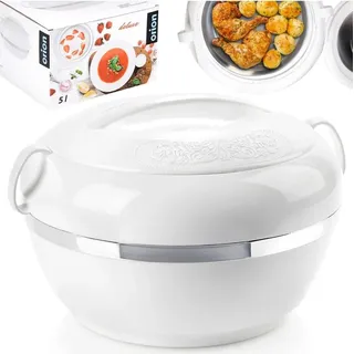 Orion | Thermoschüssel - 5 l - Weiß - Isoliert - Praktisch für Essen und Camping - Thermobehälter - Weiß