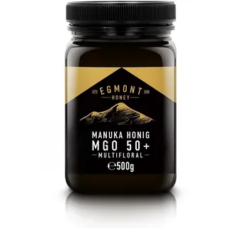 Egmont Honig Manuka Honig 50+ MGO 500g | Zertifizierter MGO-Inhalt | Roher Honig 100% Natürlich | Hergestellt in Neuseeland