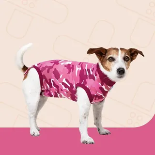 Suitical Recovery Shirt Hund Camouflage Pink XXS