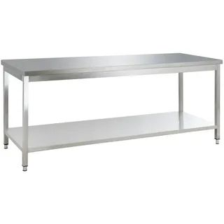 GastroHero Edelstahl Arbeitstisch Basic 20x6 mit Grundboden