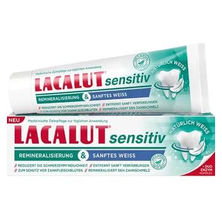 Lacalut sensitiv Remineralisierung & sanftes Weiß Zahncreme, 75ml