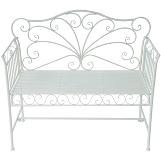 Outsunny Gartenbank 106,5 x 51 x 95,5 cm milchweiß