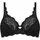Bügel-BH, florale Spitze, für Damen, BLACK, 85D