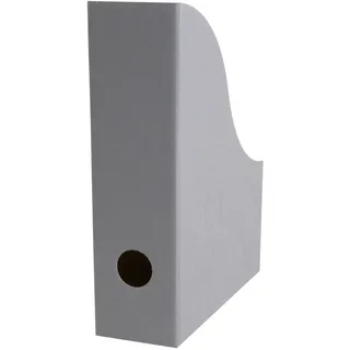 10 x PresentFill® Kleine Stehsammler Zeitschriftensammler Stehordner Schiefergrau für DIN A5 Format aus 100% Recycling Karton - Made in Germany für Schreibtisch, Archiv und Aufbewahrung