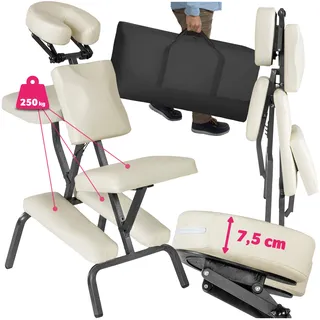 Tectake Massagestuhl, aus Kunstleder - beige