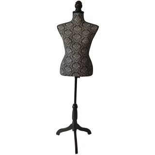 Relaxdays Schneiderpuppe, 36/38 Barock Weiß,Schwarz