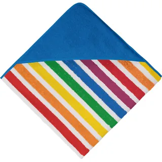Erwin Müller Kinder-Kapuzenbadetuch, Kapuzenhandtuch Frottier bunt Größe 100x100 cm - saugstark, hautfreundlich, Streifen (weitere Größen)
