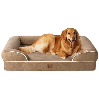 EHEYCIGA Hundecouch Orthopädisches XL 112 x 81 cm Kamel