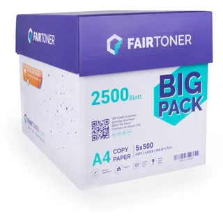 FairToner Kopierpapier A4 80 g/m2 2500 Blatt