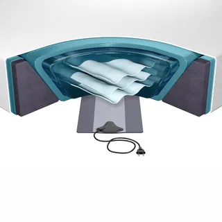 Beliani Wasserbettmatratze inkl. Zubehör SOLERS 140 x 200 cm