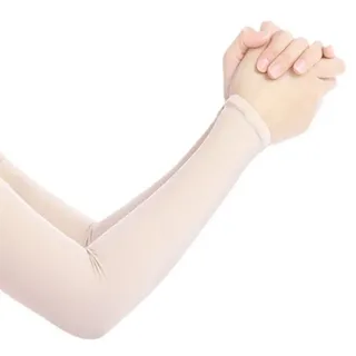 Aymasal Unterkleid Armstulpen Armlinge Armsleeve 3/4er Pack Sonnenschutz UV-Schutz Unisex beige