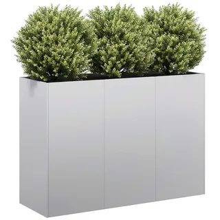 vidaXL Pflanzgefäß 120 x 40 x 80 cm Silber