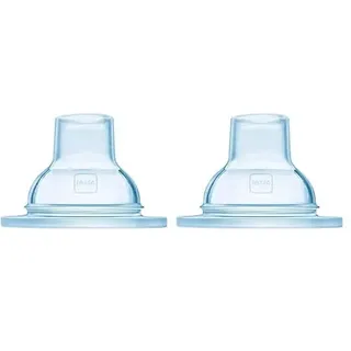 MAM Trinkschnabel im 2er-Set, extra weicher Trinkschnabel für alle MAM Flaschen und den MAM Trainer, ideal für den Übergang zum Trinklernbecher, 4+ Monate, durchsichtig (Packung mit 2)