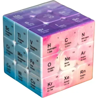 Zauberwürfel,Periodensystem Zauberwürfel 3x3 Speed Cube Magic Cube Stickerless S