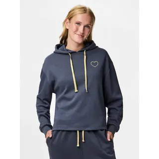 Pieces Kapuzensweatshirt PCCHILLI Gold/Blau L