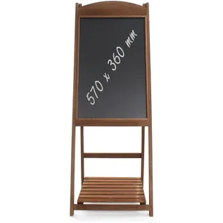 toboli Kundenstopper 42x112cm Kreidetafel Holz Aufsteller Werbetafel
