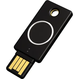 Yubico YubiKey Bio FIDO Edition, Fingerprint Reader USB-A Dongle, schwarz, USB