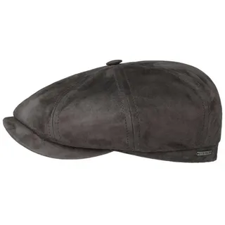 Stetson Flat Cap (1-St) Ledercap mit Schirm, Made in Germany schwarz 58 cm