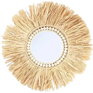 Dijk - Spiegel "Raffia" Boho 50 cm Seegras echt Optik modern Wandspiegel Deko