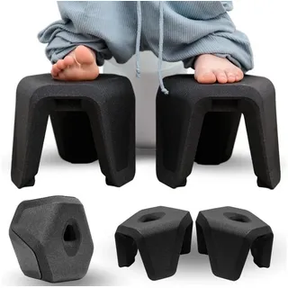 stuul® Badhocker, Toilettenhocker in Schwarz, Design-Hocker für WC, dezenter Kubus schwarz