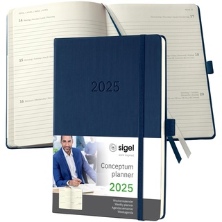 Sigel Wochenkalender Conceptum A5 2025 Hardcover, midnight blue (C2562)