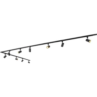 QAZQA Modernes 1-Phasen-Schienensystem Schienensystem 10 Spots Schwarz