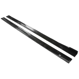 Seitenschweller Schweller Reparaturblech Für E39 E46 E53 E90 E92 E93 E60 E61 X5 Auto Seite Rock Einstellbare Bumper Modifiedextension Rocker Platte Lip Carbon Faser (Größe : 2m Bright Black)