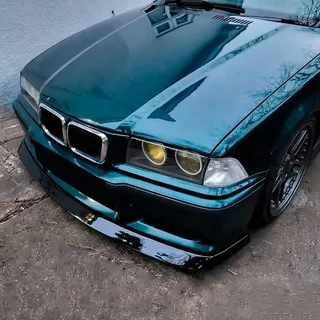 am carparts Frontsplitter schwarz glänzend passend für BMW M3 E36 1990-2000