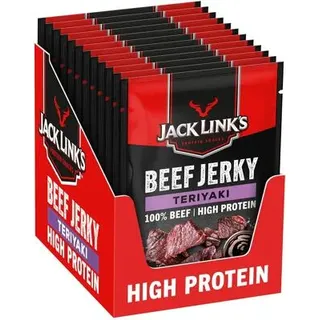 Jack Link's Jack Links Beef Jerky, 12 x 60 g Beutel, Teriyaki